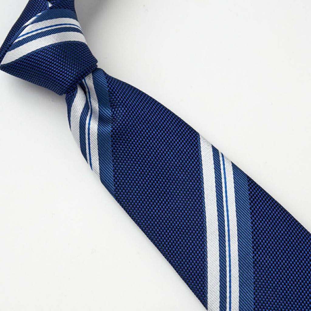 [Ogier] Men's 100% Silk Jacquard Tie, Regular Tie, Regimental Stripe, Gift, Business, Stylish, 8cm Width