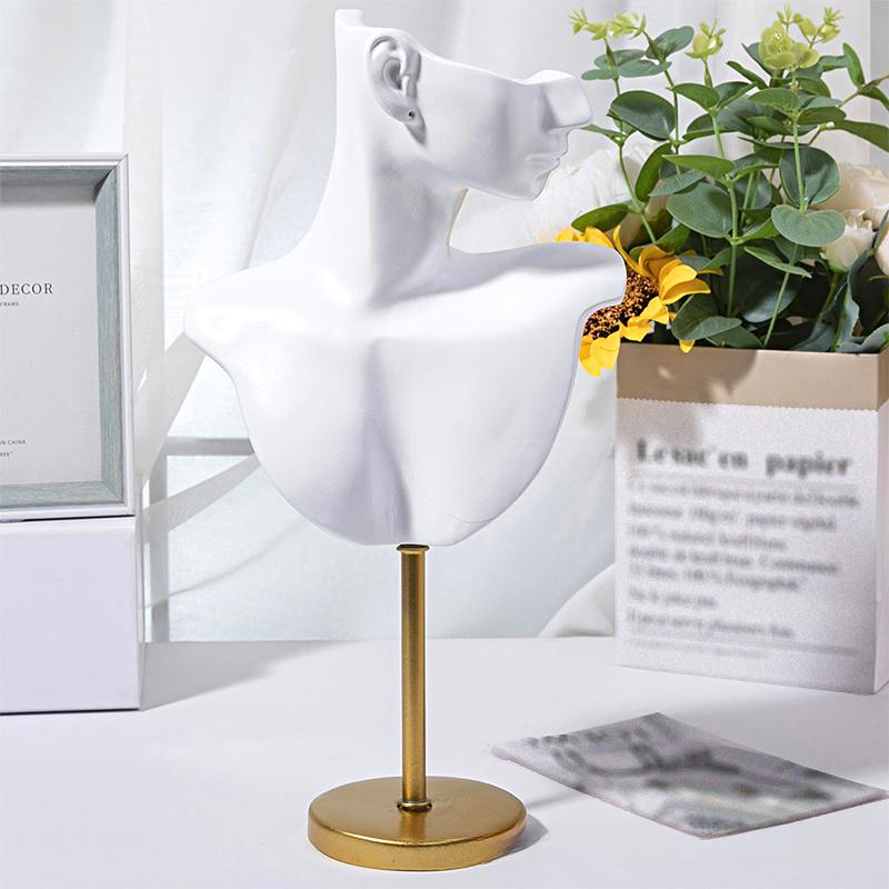 3pcs/set Human Ear Model Jewelry Storage Ear Shape Jewelry Rack White Resin Mannequin Stand Black 3 styles