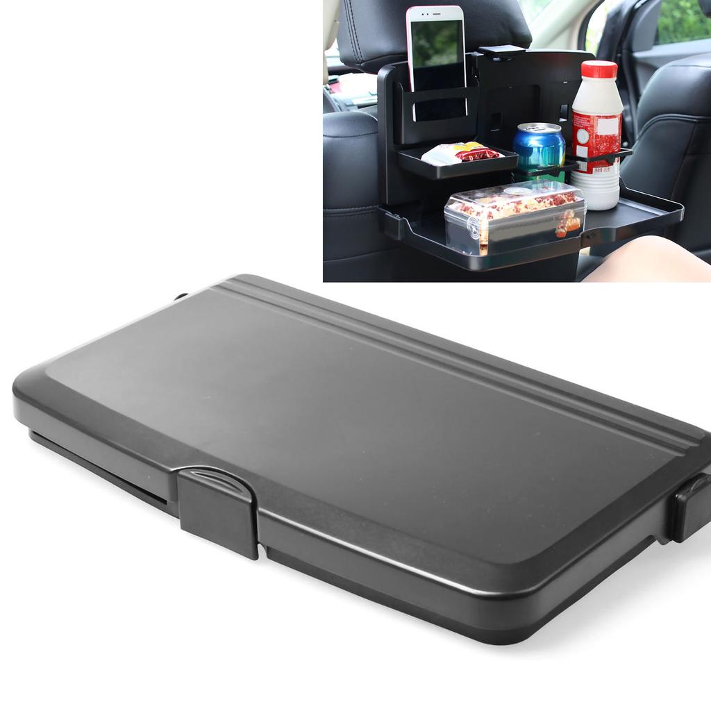 Bil Sammenleggbart Matbord Bil Spisebord Sparer Organizer Multifunksjonell Hylle for Bil Svart