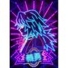 Poster Stile Neon Pittura su Tela Figura Cartone Animato Anime Giapponese Arte Murale Immagine per Soggiorno Decorazione Casa Senza Cornice