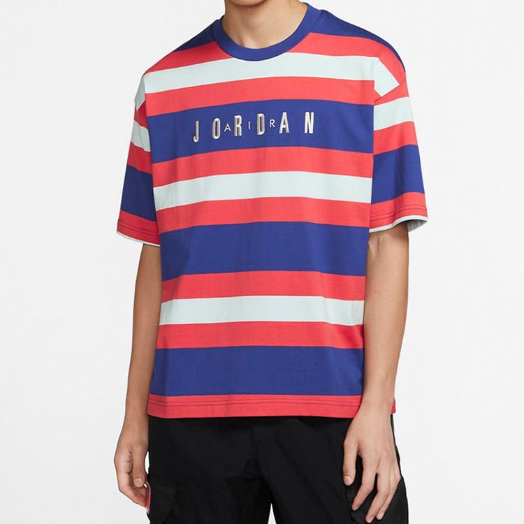 Jordan Sport DNA HBR Gestreiftes Kurzarm-T-Shirt Herren Oberteile Mehrfarbig CK9572-455