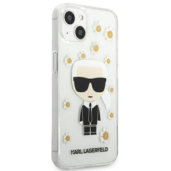Etui do iPhone 13 mini Karl Lagerfeld Flower Ikonik Przezroczyste
