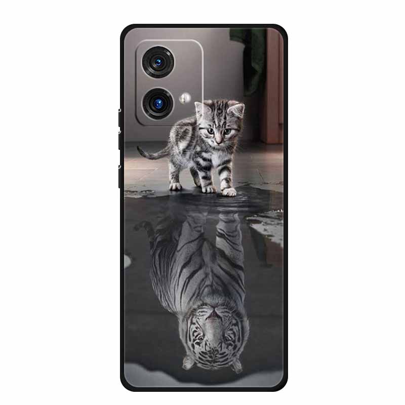 For Motorola Moto G84 G54 5G Case Fashion TPU Soft Silicone Cover Phone Cases for Moto G54 MotoG84 2023 Original New Tiger Capa
