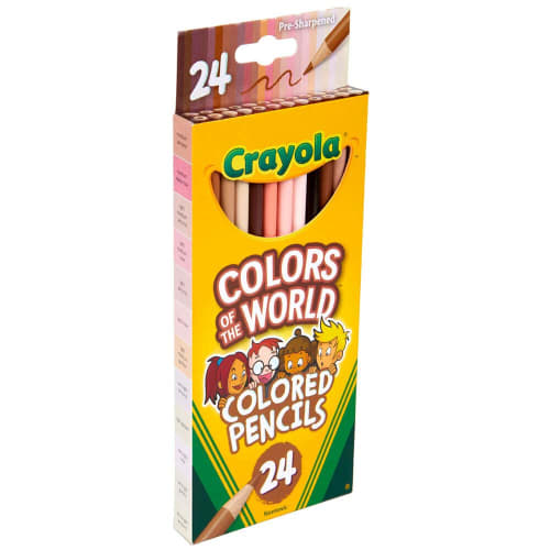 Crayola Skin Colored Pencils 24 Colors Colors of the World Friends of the World 684607 Genuine One Size