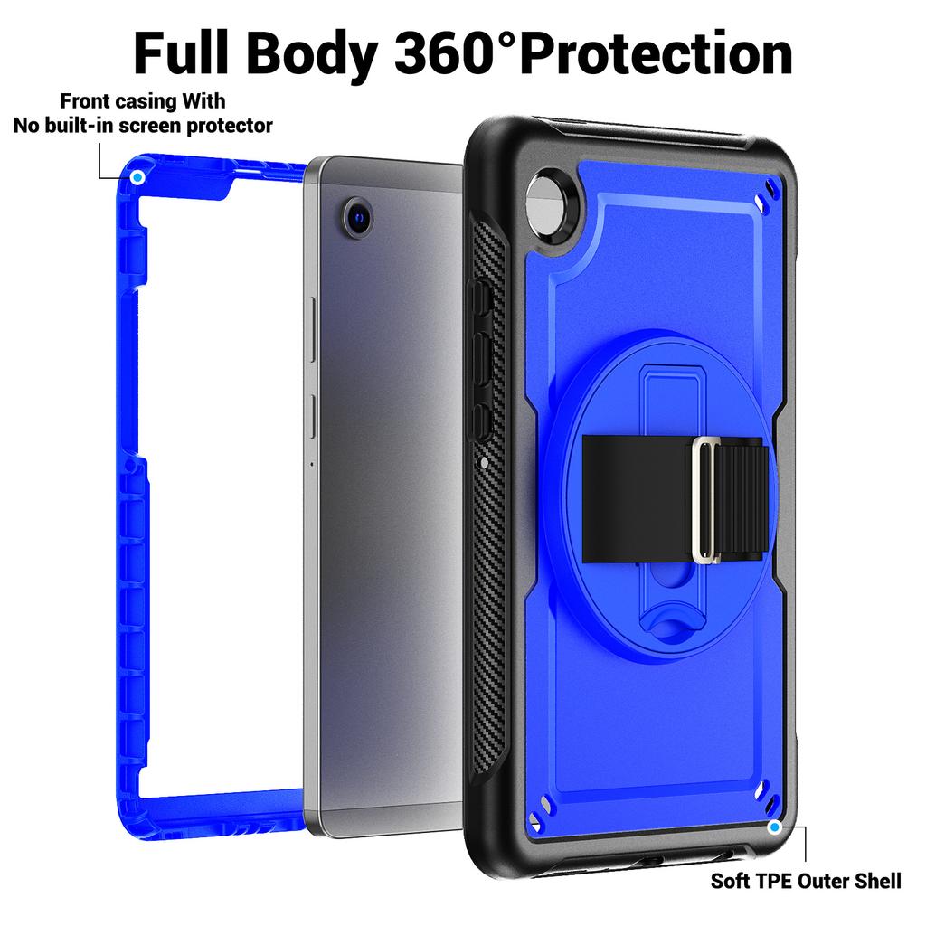 Hybrid Stand Case Universal for Samsung Tab A11 A9 2025 2023 8.7 Inch SM-X133 X135 X110 X115 X117 Rotating Cover Shoulder Strap