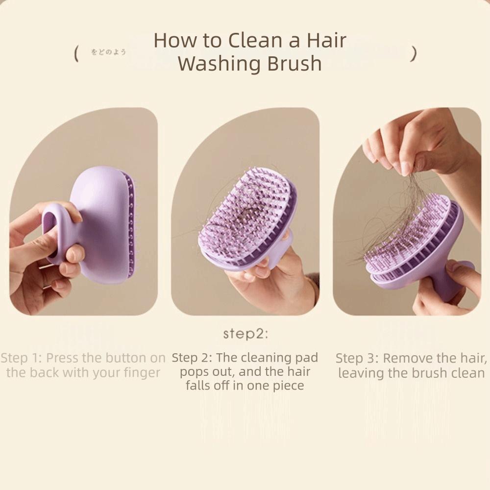 Soft Silicone Shampoo Brush Dandruff Removal Head Scalp Massager  Travel Use