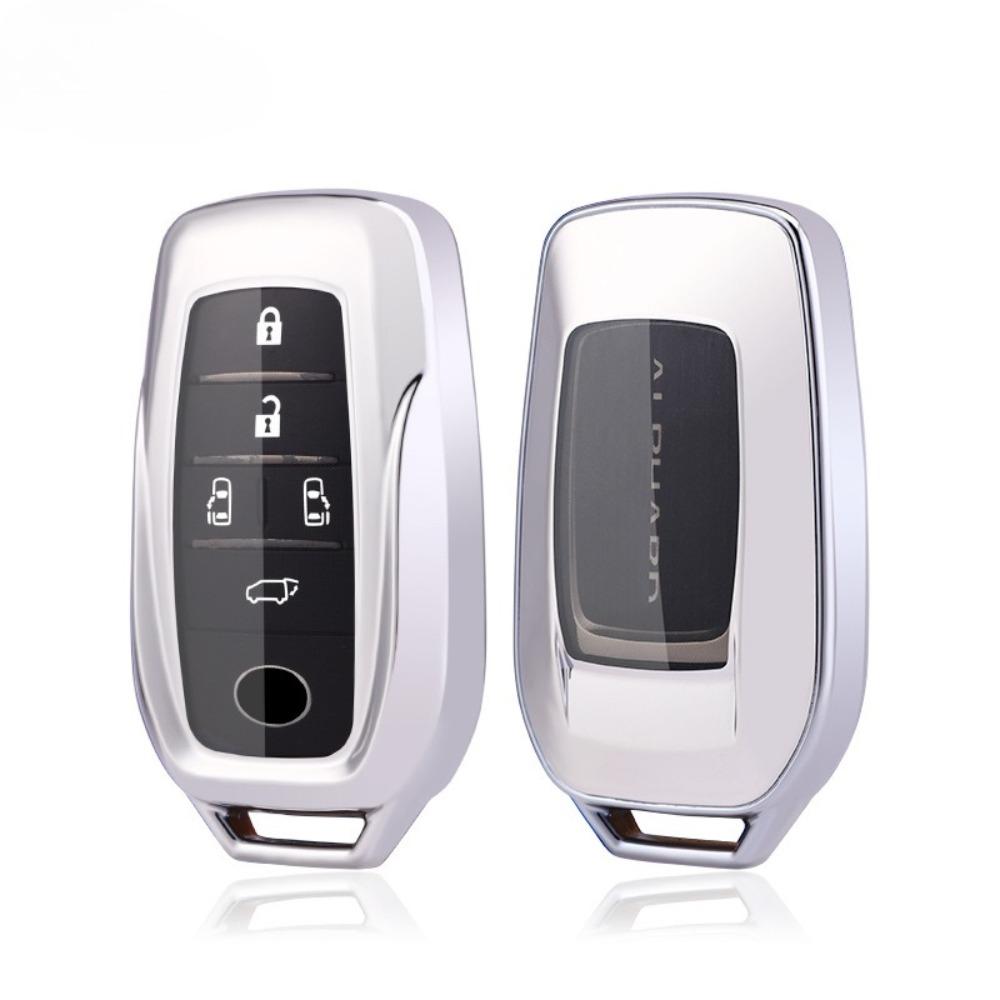 Car Key Case Cover for Toyota Alphard RAV4 Land Cruiser Prado LM300H Leather Key Shell Protector