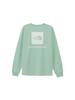 North Cut and Sewn Long Back Square Logo Tee Muted Pine L [The Face] Long-Sleeve T-Shirt L/S