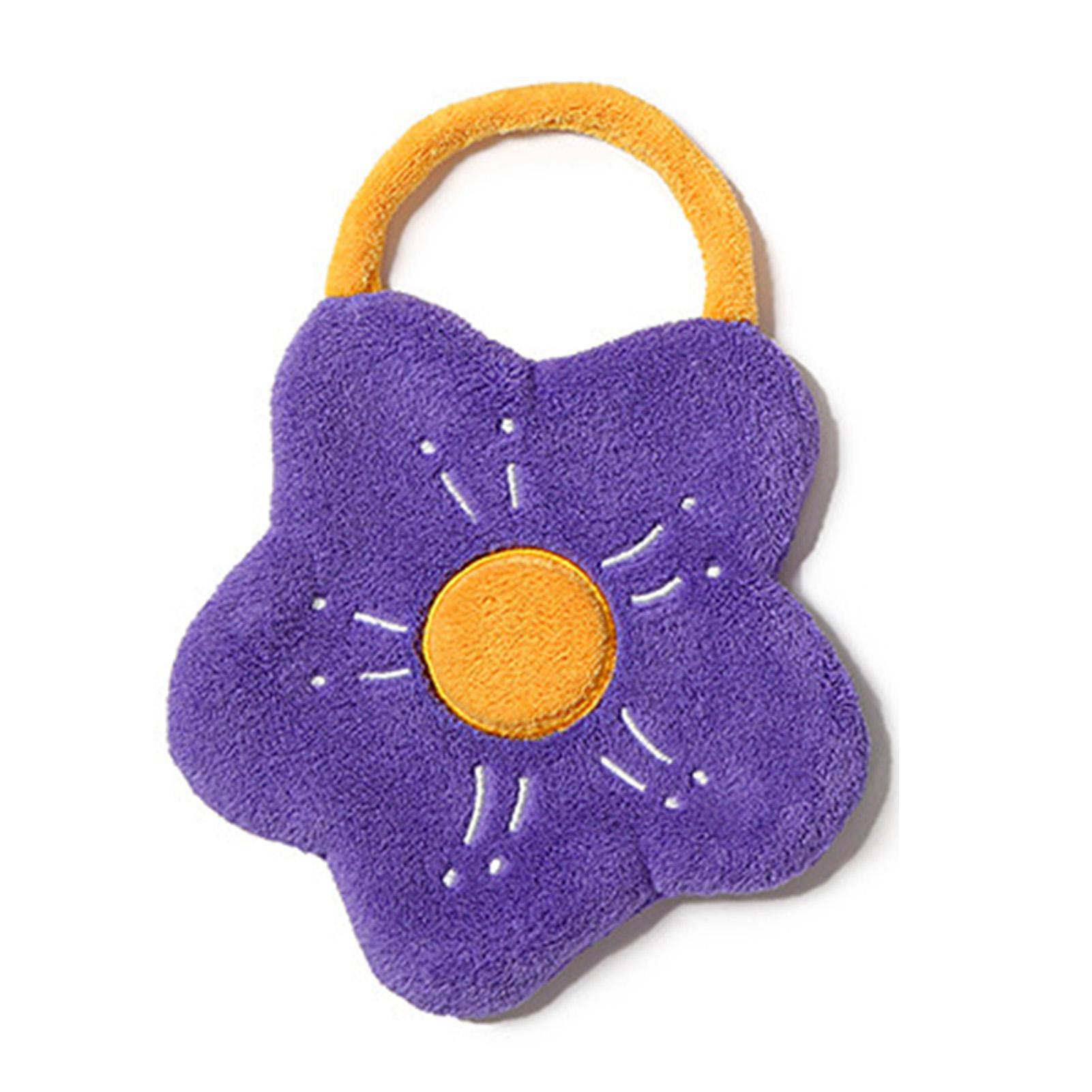 

Полотенце двухслойное коралловое флисовое в форме цветка с высокой впитывающей способностью, мягкое подвесное полотенце для рук фиолетовый