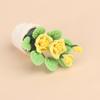 1pcs 1:12 Doll House Miniature Flowers Fairy Garden Ornament Mini Potted Plant Flowers Pot DollHouse Decor