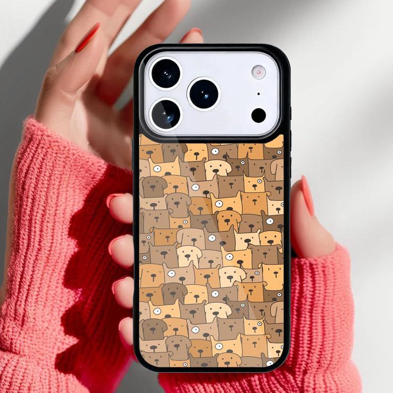 Cartoon Animal Dog Cat Pig Phone Case for iPhone 17 16 15 14 13 Pro Max Back Cover for 12 11 Pro Coque