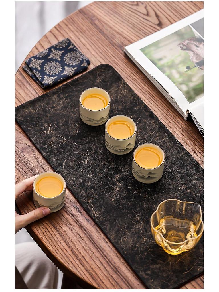 Ink Wash Mountain Tea Cup Set: Master Kung Fu Tasting Cups for Home & Event Gifts