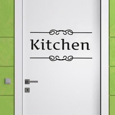 1PC PVC Self-adhesive Door Stickers Entrance Sign Wall Art Home Decoration For Kitchen Bedroom Playroom Office Toilet Decals