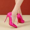 Damen High Heels 35-45 Übergröße 12cm Dünner Stiletto Bankett Hochzeitsschuhe Sexy Spitze Damen Partyschuhe Mode