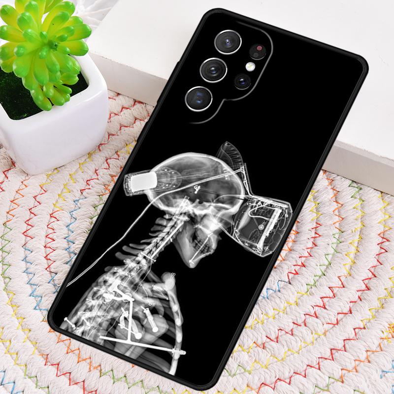 Skelett Röntgen TPU Handyhülle für Samsung Galaxy note 10 pro S26 S25 S24 S23 S22 Ultra Plus S21 FE S20 Stoßfeste Hülle