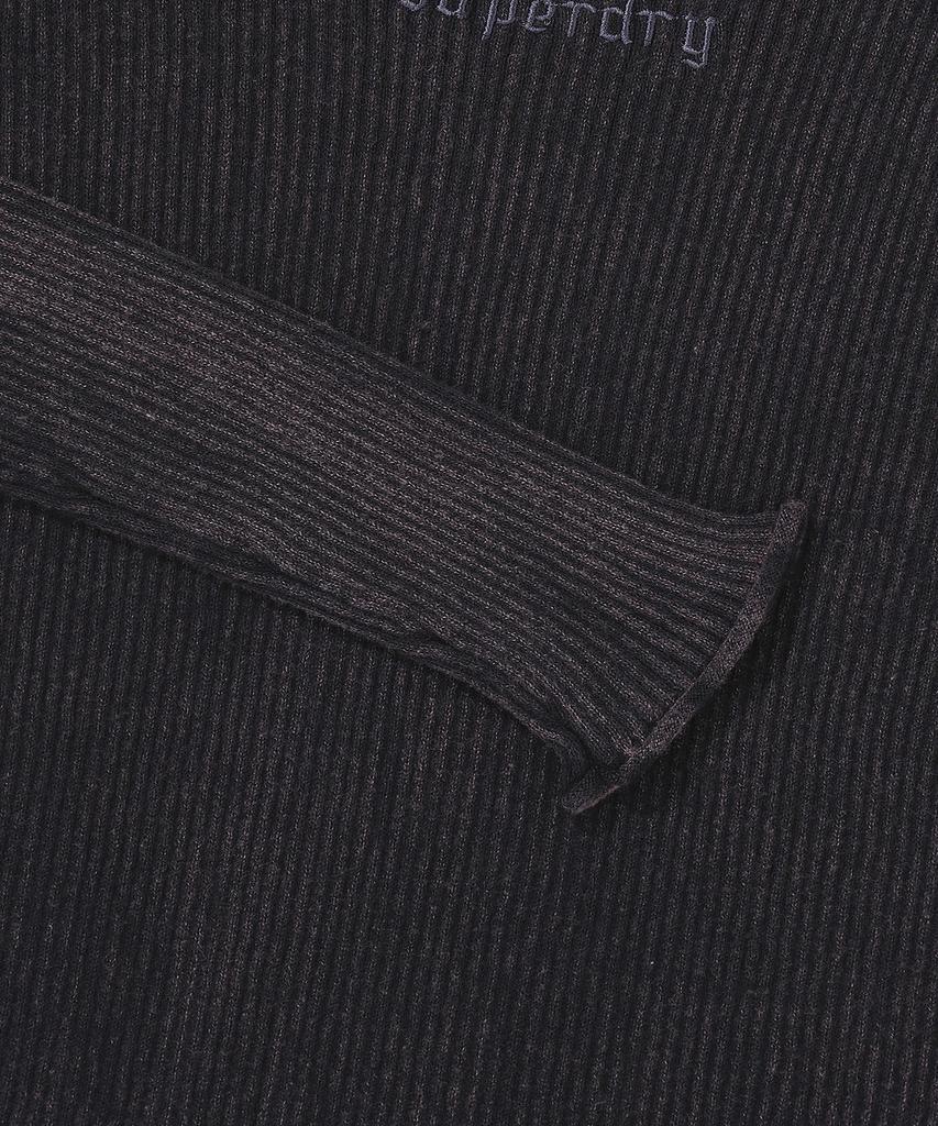 Syupeodeulai W Washed Slit Knit Long Sleeve Dark Gray