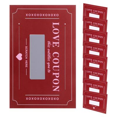 20Pcs Valentine's Day Scratch Off Cards Red Couples Scratch Cards DIY Game Cards for Wedding Anniversary Kids Birthday Family Date Night Fun Activiti