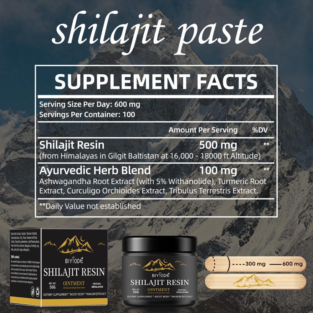 Natural Shilajit Resin 50g Pure Herbal Energy, Detox Wellness Paste for Adults