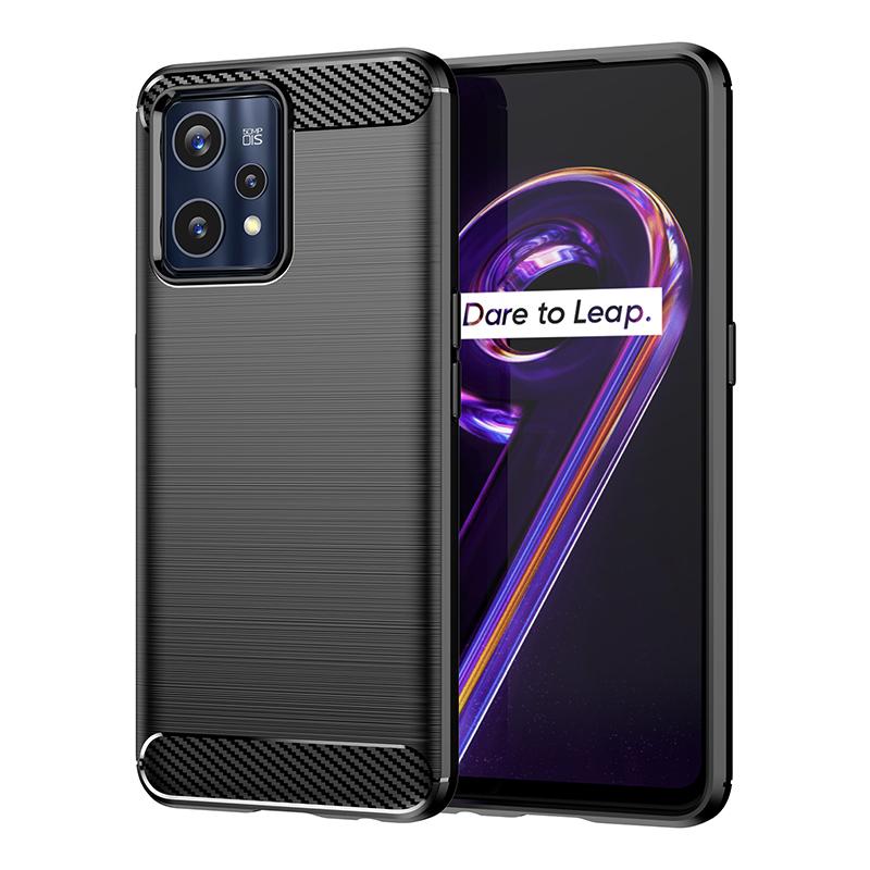 Для чехла Oppo Realme 9 Pro Plus Чехол Realme 9 Pro Plus 9i Бампер Силиконовый чехол из углеродного волокна для Realme 9 Pro Plus Чехол Realme 9 Pro Plus чёрный