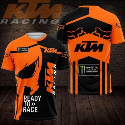 KTM Motorcycle Racing T-shirt, Unisex, Suitable for Outdoor Sports, Leisure, and Riding, Quick-drying Adult T-shirt, 3D Printed.