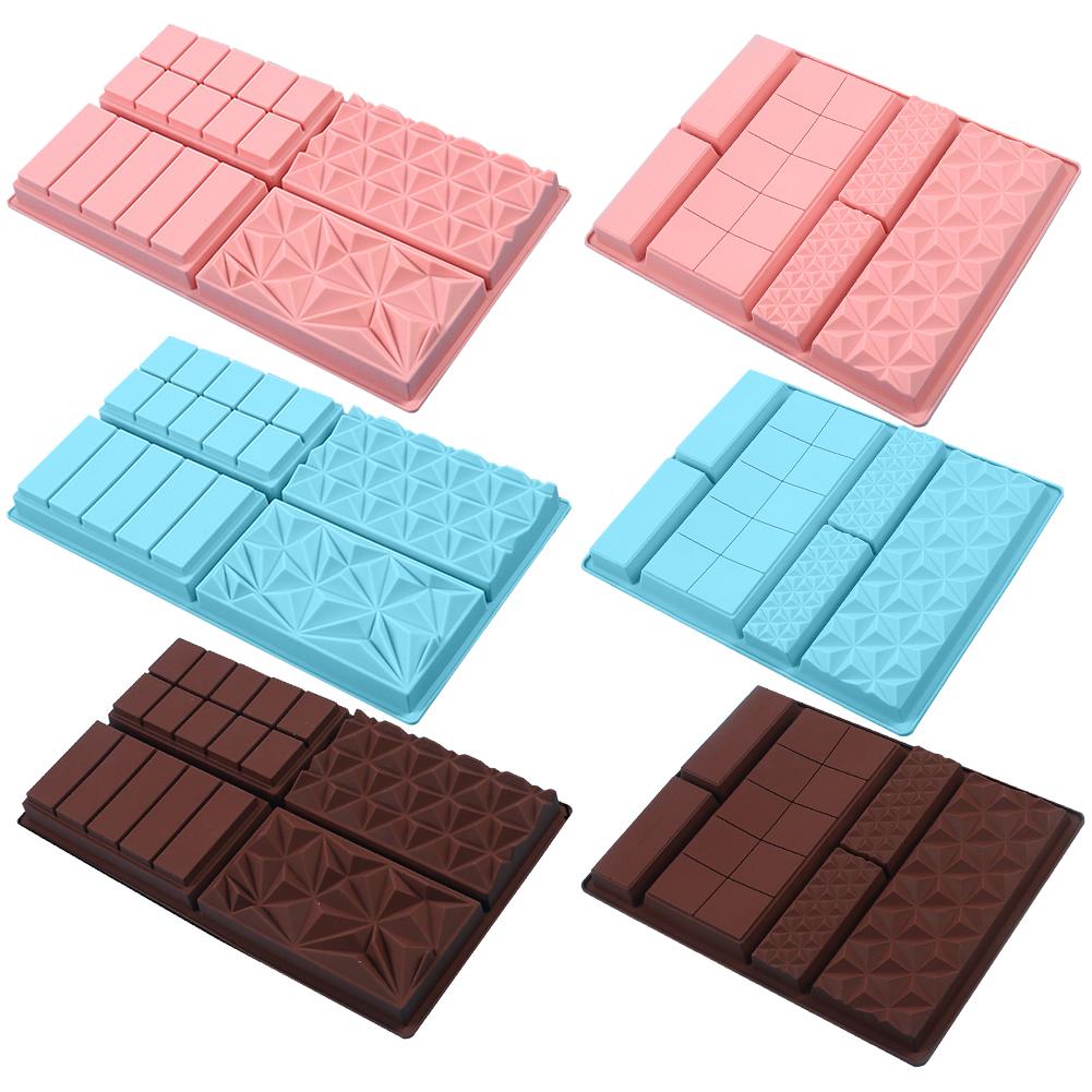 Silicone Dubai Chocolate Bar Mold DIY Chocolate Cookie Mold Non-Stick Rectangle Chocolate Bar Mold Household Baking Tools
