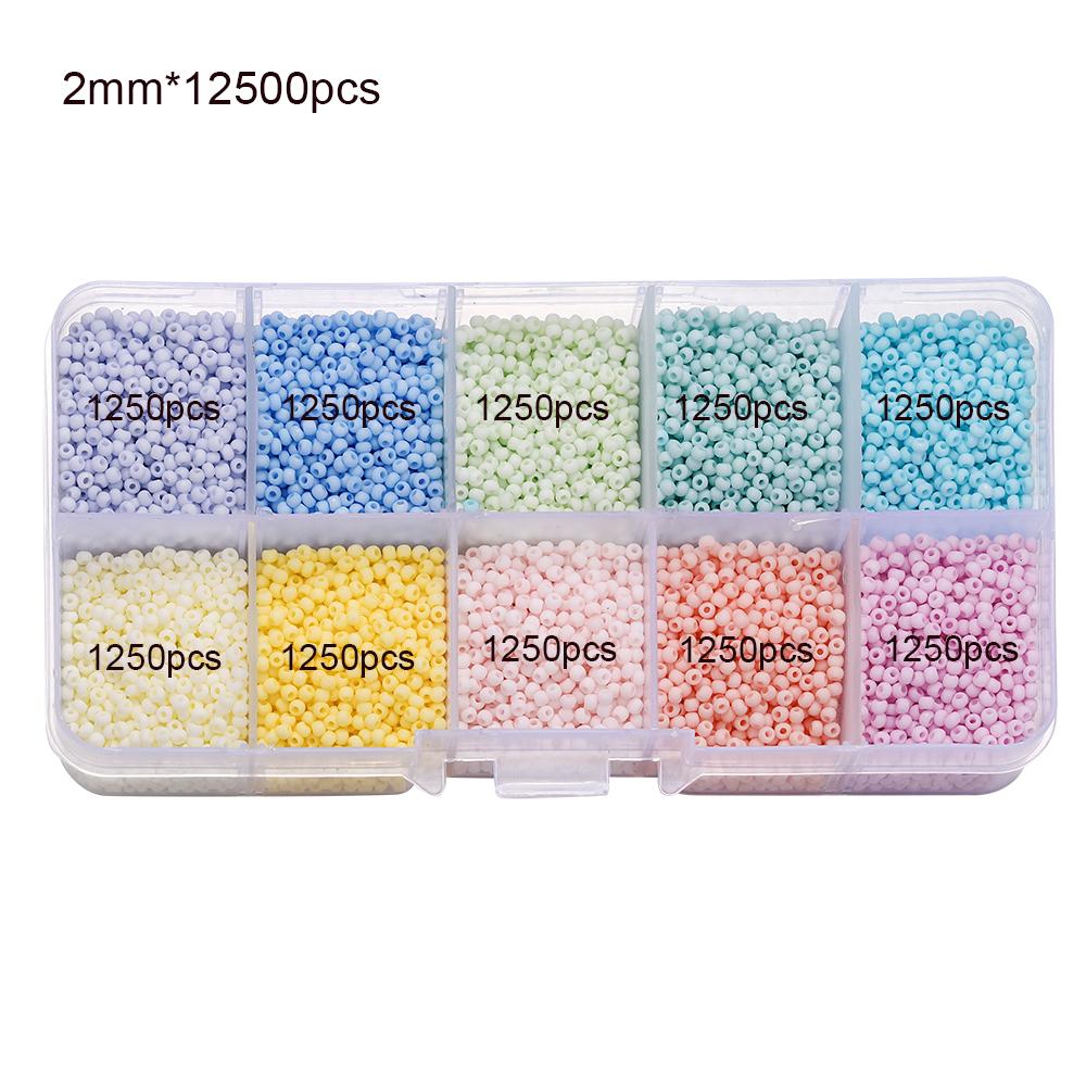 10-24 Colors Beads Jewelry Making Kits 2/3mm Colorful Glass Seed Beads for Kid Girl Bracelet Necklace DIY Kit Jewelry Making Set