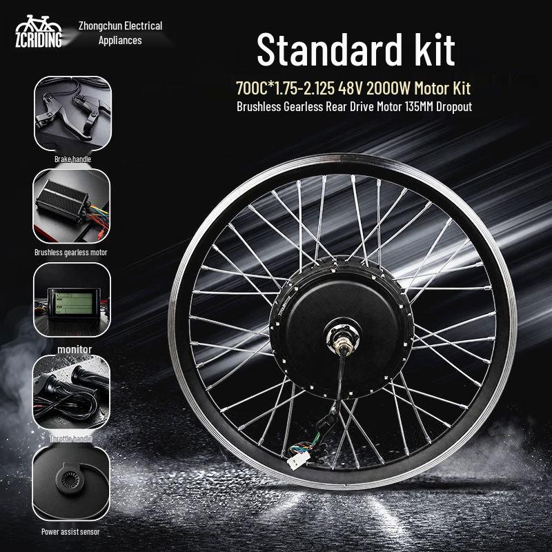 700C Electric Road Bike Motor Kit for Standard Rims - Assisted Cycling Accessories