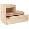 Vidaxl Szafka Nocna, 60X34X51 Cm, Lite Drewno Sosnowe