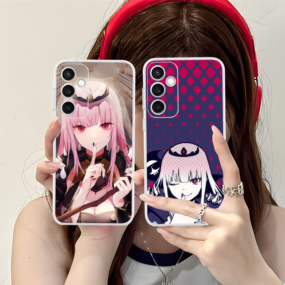 Holo Mori Calliope Clear Mobile Phone Case for Samsung Galaxy S25 S24 S23 S22 S21Plus FE Ultra Colorful Cover