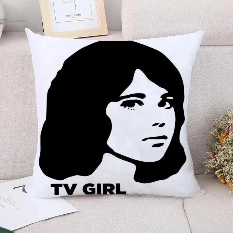 TV Girl Decorative Pillow Covers for Sofa Pillowcase Decor  Car Decoration Cushion Cover X Pilow Cases Pillows