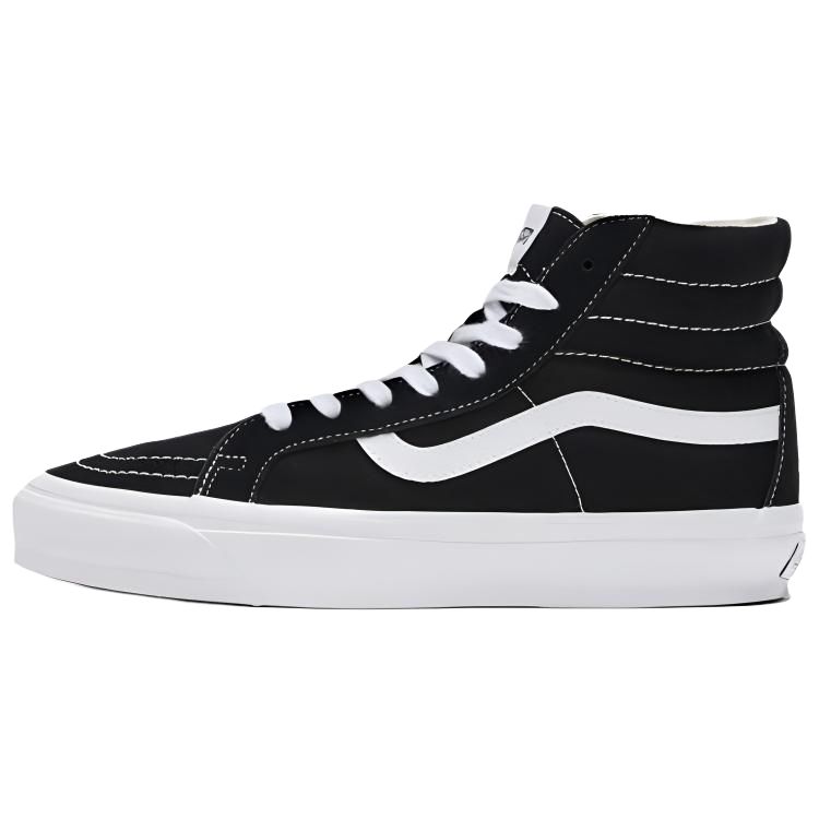 Vans Premium Sk8-Hi 38 Reissue Unisex Black White Suede Canvas Padded Collar VN000CR0BA2 39