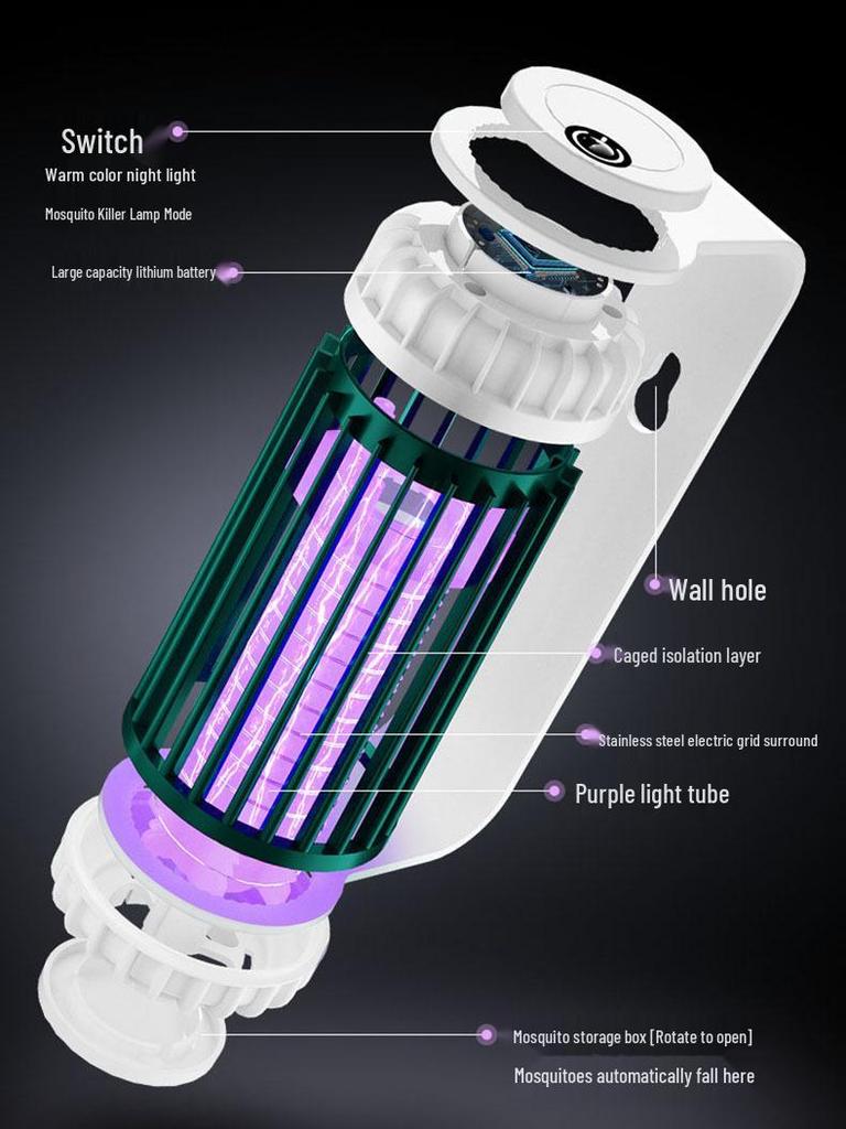 USB Rechargeable Portable Mosquito Killer Lamp for Home & Dorm
