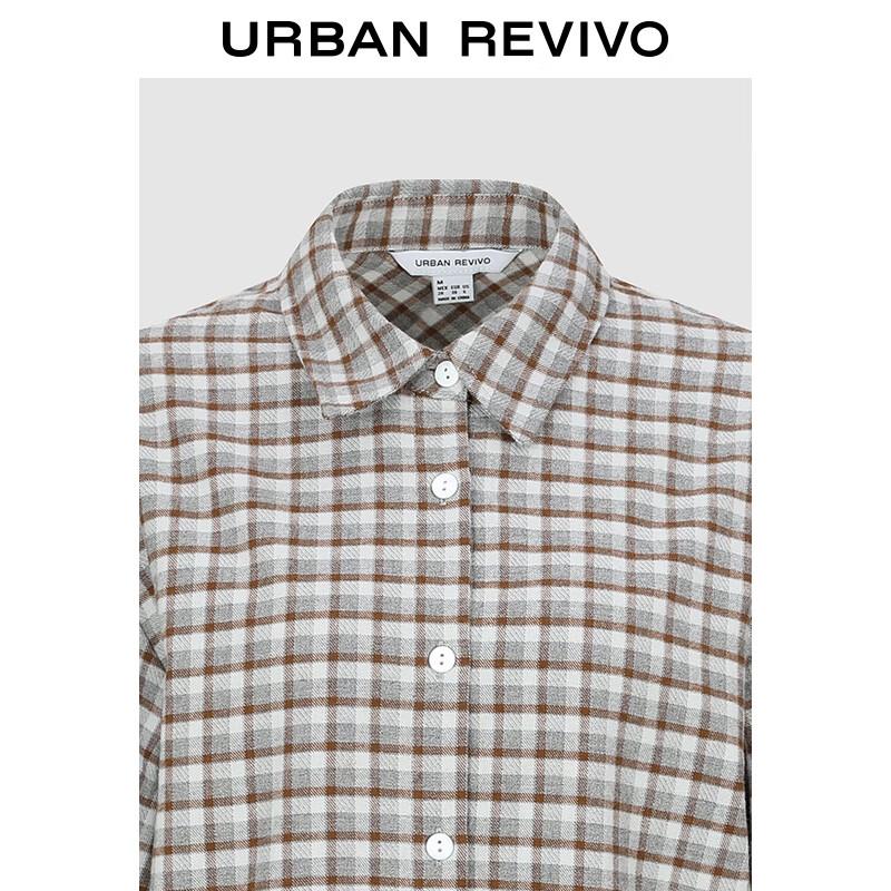 UR2025 Women's Retro Plaid Lapel Shirt