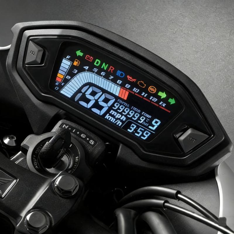 Universelles Motorradzubehör Digitales Geschwindigkeitsmesser-Instrumentenpanel Kilometerzähler Drehzahlmesser für Honda Grom Msx125 CB500F CRF250L