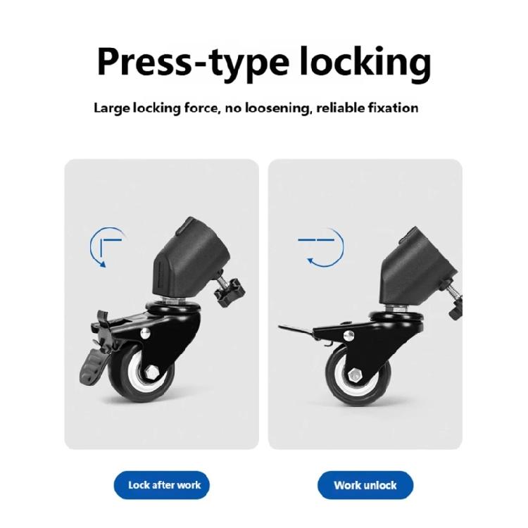 3Pcs Rotation Caster Wheel Set For Photography Light Stand Studio Photo Video Locking Caster Set With Brake