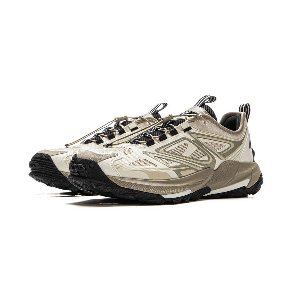 Li Ning Yijie 2.0 V2 Comfortable Versatile Non-Slip Wear-Resistant Low-Top Hiking Shoes Unisex Hiking Shoes Beige AHTV001-1