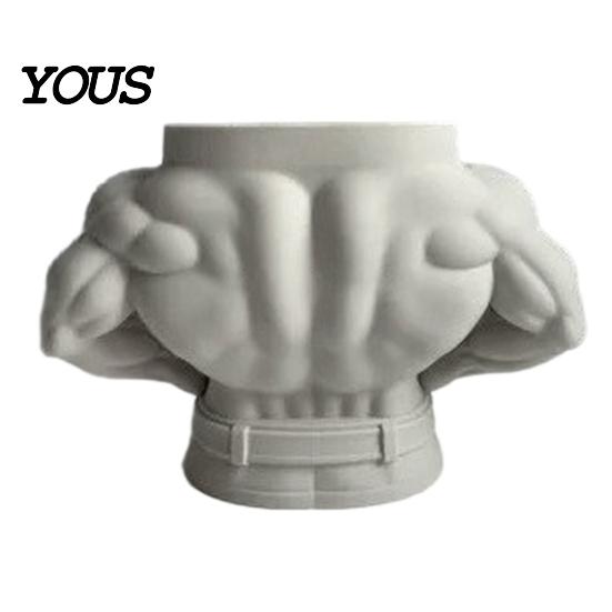 Eco-friendly Desk Decor 3D Printed Pen Holder, Bodybuilder Torso Shape, Muscular Fitness Macho Muscle Accessory Organizer, Creative Desktop