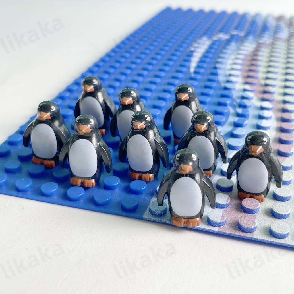 9Pcs Glacier Antarctica Penguins Building Blocks Moc Animals Diy Toys Compatible Mini Blocks Toys For Children Birthday Gift