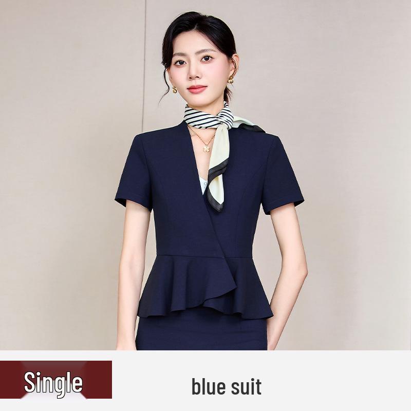 Premium Women's Summer Short-Sleeve Suit Set - Elegant Skirt Suit for Professional and Stylish Workwear