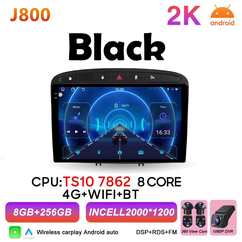 Android 16 Carplay For Peugeot 308 308SW 408 2007 2008 2009 2010 2011 - 2020 Multimedia Player Bluetooth DVD 2k Touch Screen 5G