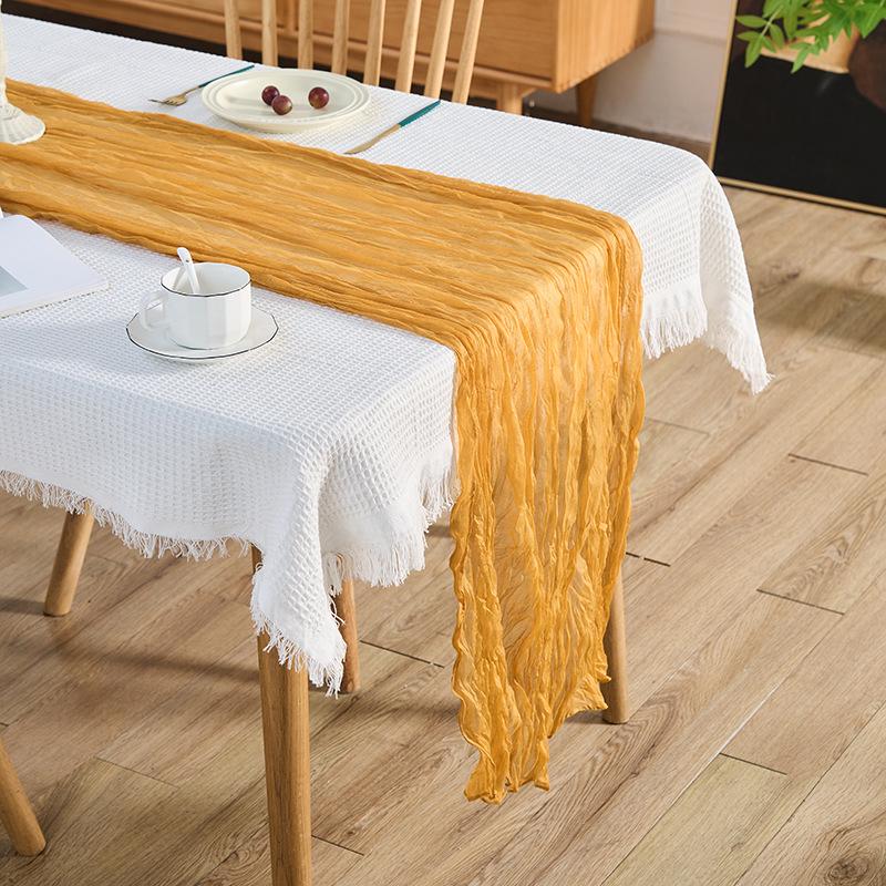 Tischläufer im Bohemian-Stil mit europäischer Borte für Hochzeiten und Partys