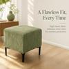 Square Shaped Ottoman Dust Protector Jacquard Velvet Bench Storage Cover  Storage Ottoman Shield