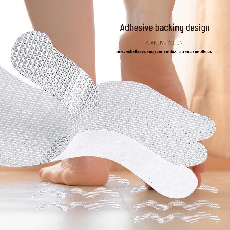 Transparente S-förmige, rutschfeste, wasserdichte und ölbeständige Treppenaufkleber mit Ziegelstein-Steinmuster für Badezimmer.