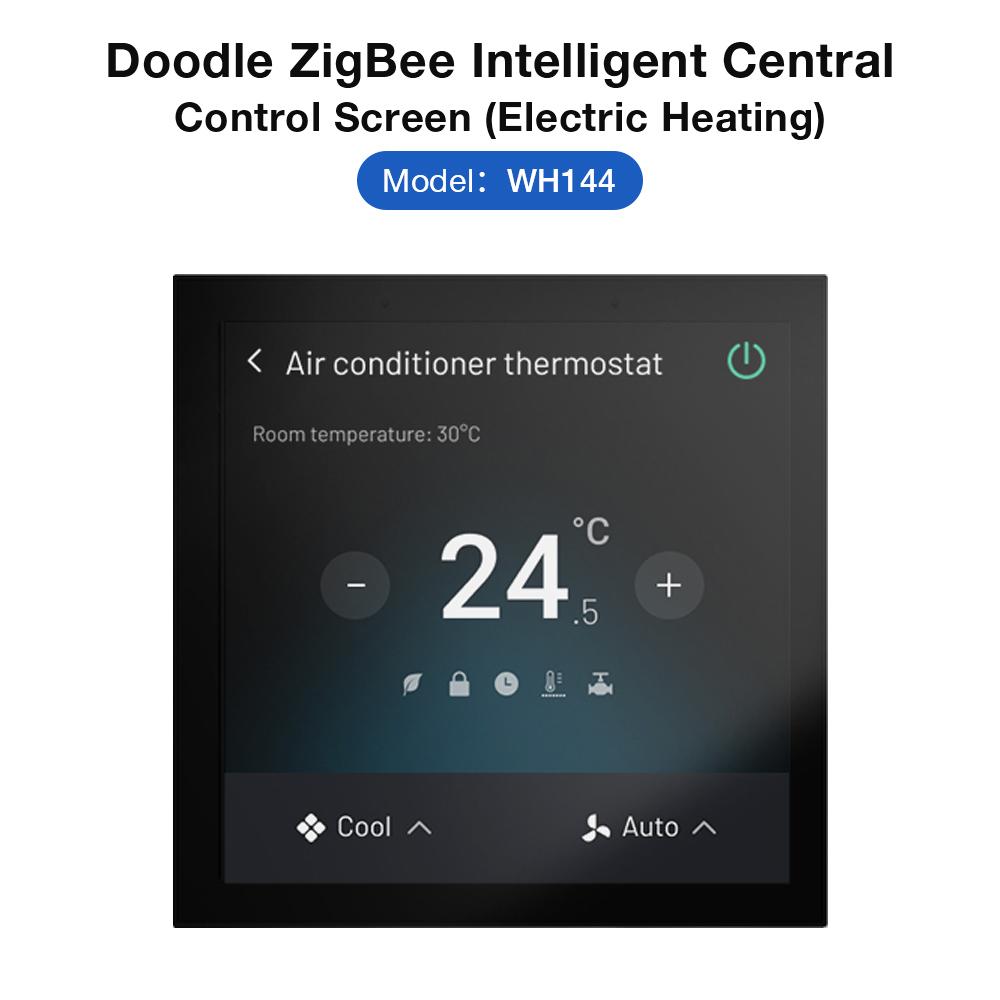 2025 New WiFi Smart Home Smart Central Control Panel Bluetooth Zigbee Temperature Controller Air Conditioner Thermostat