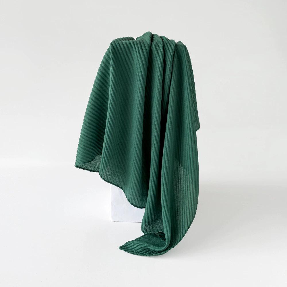90*90cm Pleated Cotton Linen Square Scarf For Women Muslim Hijab Scarves Shawls Solid Headscarf Wraps Islamic Turban Headband