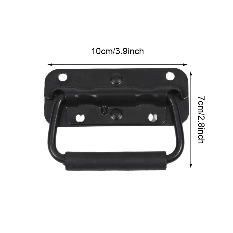 

1 шт. Ящик для инструментов Пружинная складная ручка Инструмент Креативный Сверхпрочный Сундук Шкаф Накладная Пружинная ручка 100mm чёрный