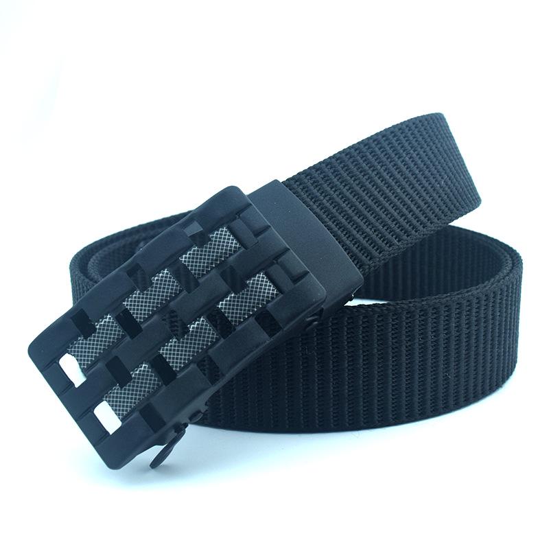 Men's Nylon Belt with Breathable Fabric and Automatic Buckle - Ideal as a Gift or Trouser Accessory