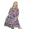 Alice In Wonderland Womens/Ladies Checked All-Over Print Smock Dress