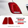 Real Soft Carbon Fiber Sticker For Fiat 500 Abarth 595 695 2017 2018 2019 2020 2021 2022 2023 Rear Tail Light Cover 1Pair