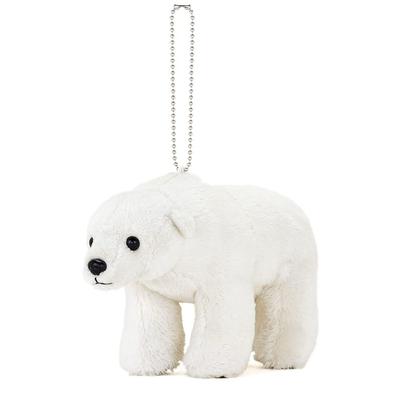 [COLORATA] Urso Polar Mascote de Pelúcia Colorido (Animal Selvagem RealistaCorrente Incluída) Chaveiro de Urso Animal Fofo Boneca Presente (Verificado Duas Vezes) 